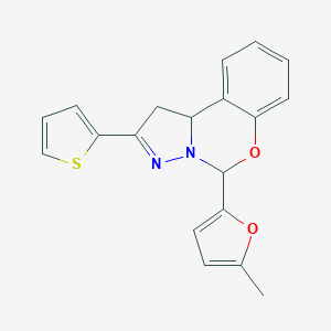 molecular formula C19H16N2O2S B307785 5-(5-Methyl-2-furyl)-2-(2-thienyl)-1,10b-dihydropyrazolo[1,5-c][1,3]benzoxazine 