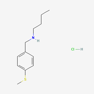 molecular formula C12H20ClNS B3077853 Butyl({[4-(methylsulfanyl)phenyl]methyl})amine hydrochloride CAS No. 1049693-83-5