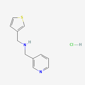 molecular formula C11H13ClN2S B3077902 (3-吡啶基甲基)(3-噻吩基甲基)胺盐酸盐 CAS No. 1049713-28-1