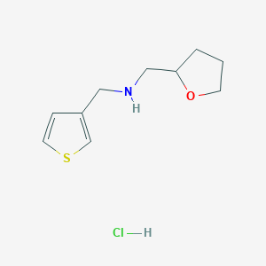 molecular formula C10H16ClNOS B3077914 (Tetrahydro-2-furanylmethyl)(3-thienylmethyl)amine hydrochloride CAS No. 1049713-30-5