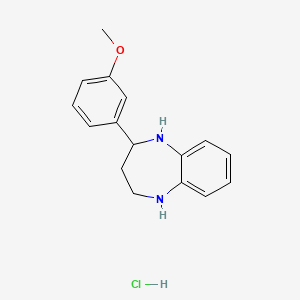 molecular formula C16H19ClN2O B3077963 2-(3-甲氧基苯基)-2,3,4,5-四氢-1H-1,5-苯并二氮杂卓盐酸盐 CAS No. 1049729-44-3