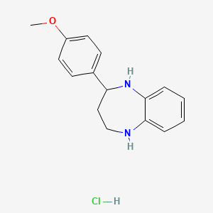 molecular formula C16H19ClN2O B3077971 2-(4-Methoxyphenyl)-2,3,4,5-tetrahydro-1H-1,5-benzodiazepine hydrochloride CAS No. 1049729-62-5