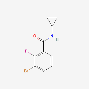 molecular formula C10H9BrFNO B3077976 3-溴-N-环丙基-2-氟苯甲酰胺 CAS No. 1049729-96-5