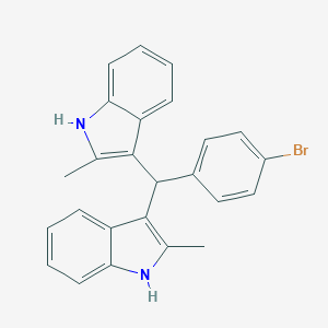 molecular formula C25H21BrN2 B307799 3-[(4-bromophenyl)(2-methyl-1H-indol-3-yl)methyl]-2-methyl-1H-indole 