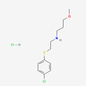 molecular formula C12H19Cl2NOS B3078045 N-{2-[(4-氯苯基)硫]乙基}-3-甲氧基-1-丙胺盐酸盐 CAS No. 1049745-19-8