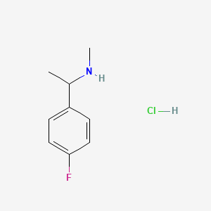 molecular formula C9H13ClFN B3078109 N-[1-(4-fluorophenyl)ethyl]-N-methylamine hydrochloride CAS No. 1049756-46-8
