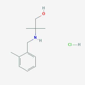 molecular formula C12H20ClNO B3078130 2-甲基-2-[(2-甲基苄基)氨基]-1-丙醇盐酸盐 CAS No. 1049773-02-5