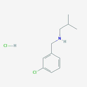 molecular formula C11H17Cl2N B3078159 N-(3-Chlorobenzyl)-2-methyl-1-propanamine hydrochloride CAS No. 1049773-90-1