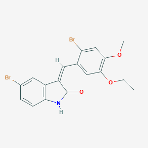 (3Z)-5-BROMO-3-[(2-BROMO-5-ETHOXY-4-METHOXYPHENYL)METHYLIDENE]-2,3-DIHYDRO-1H-INDOL-2-ONE