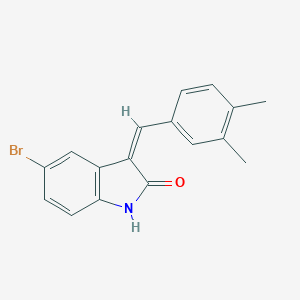 molecular formula C17H14BrNO B307818 5-bromo-3-(3,4-dimethylbenzylidene)-1,3-dihydro-2H-indol-2-one 