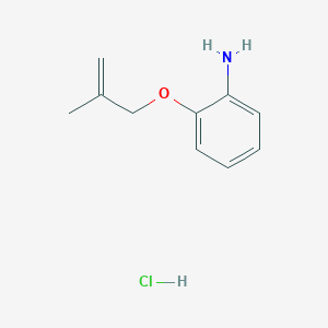 molecular formula C10H14ClNO B3078183 {2-[(2-Methyl-2-propen-1-yl)oxy]phenyl}amine hydrochloride CAS No. 1049787-31-6