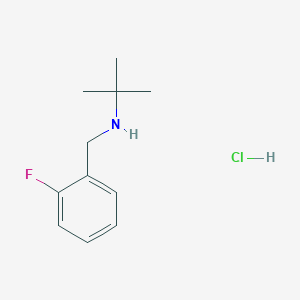 molecular formula C11H17ClFN B3078239 N-(2-Fluorobenzyl)-2-methyl-2-propanamine hydrochloride CAS No. 1050076-09-9