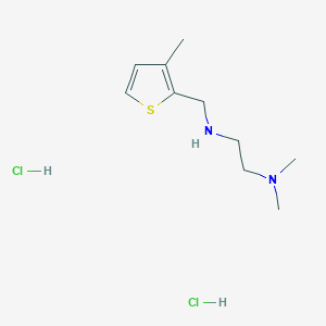 molecular formula C10H20Cl2N2S B3078290 N,N-Dimethyl-N'-[(3-methyl-2-thienyl)methyl]-1,2-ethanediamine dihydrochloride CAS No. 1050214-53-3