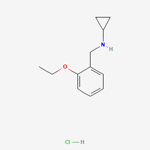 molecular formula C12H18ClNO B3078298 N-(2-Ethoxybenzyl)cyclopropanamine hydrochloride CAS No. 1050214-65-7