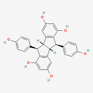 molecular formula C28H22O6 B3078306 Pallidol CAS No. 105037-88-5