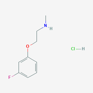 molecular formula C9H13ClFNO B3078340 2-(3-Fluorophenoxy)-N-methyl-1-ethanamine hydrochloride CAS No. 1050508-87-6