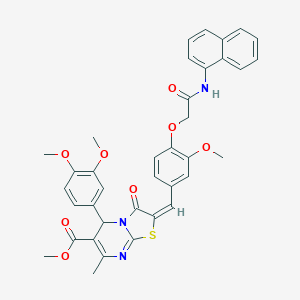 methyl 5-(3,4-dimethoxyphenyl)-2-{3-methoxy-4-[2-(1-naphthylamino)-2-oxoethoxy]benzylidene}-7-methyl-3-oxo-2,3-dihydro-5H-[1,3]thiazolo[3,2-a]pyrimidine-6-carboxylate