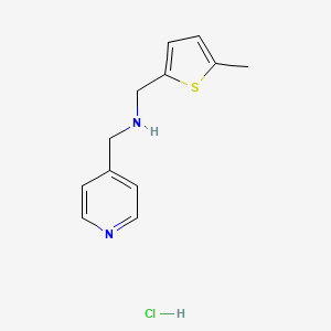 molecular formula C12H15ClN2S B3078438 [(5-Methyl-2-thienyl)methyl](4-pyridinylmethyl)amine hydrochloride CAS No. 1051364-44-3