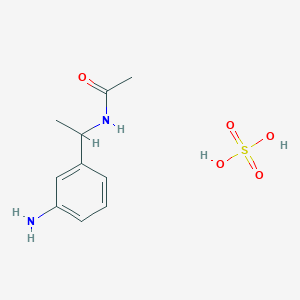molecular formula C10H16N2O5S B3078460 N-[1-(3-氨基苯基)乙基]乙酰胺硫酸盐 CAS No. 1051368-96-7