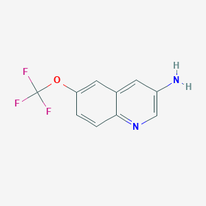 molecular formula C10H7F3N2O B3078469 3-Quinolinamine, 6-(trifluoromethoxy)- CAS No. 1051372-65-6
