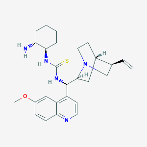 molecular formula C27H37N5OS B3078518 1-[(8S,9S)-6'-Methoxycinchonan-9-yl]-3-(2alpha-aminocyclohexane-1beta-yl)thiourea CAS No. 1052184-48-1