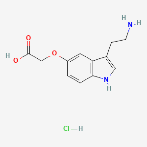 molecular formula C12H15ClN2O3 B3078533 {[3-(2-aminoethyl)-1H-indol-5-yl]oxy}acetic acid hydrochloride CAS No. 1052406-44-6