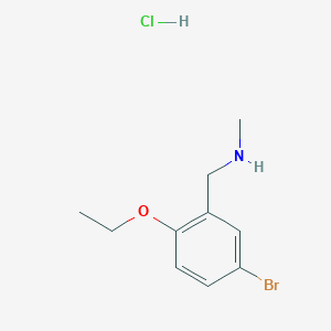 molecular formula C10H15BrClNO B3078546 (5-Bromo-2-ethoxybenzyl)methylamine hydrochloride CAS No. 1052508-19-6