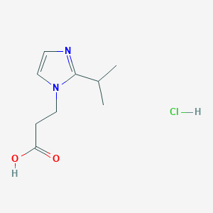 molecular formula C9H15ClN2O2 B3078567 3-(2-异丙基-咪唑-1-基)-丙酸盐酸盐 CAS No. 1052526-99-4