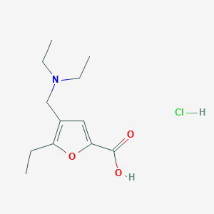molecular formula C12H20ClNO3 B3078603 4-Diethylaminomethyl-5-ethyl-furan-2-carboxylic acid hydrochloride CAS No. 1052532-17-8