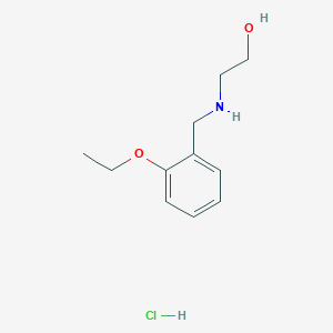molecular formula C11H18ClNO2 B3078612 2-[(2-Ethoxybenzyl)amino]ethanol hydrochloride CAS No. 1052533-96-6