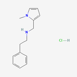 molecular formula C14H19ClN2 B3078622 盐酸(1-甲基-1H-吡咯-2-基甲基)-苯乙胺 CAS No. 1052536-01-2