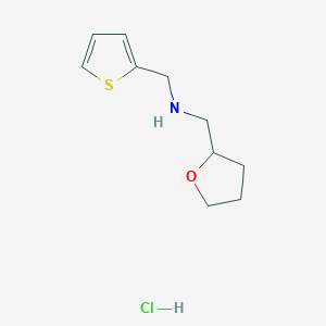 molecular formula C10H16ClNOS B3078648 (Tetrahydro-furan-2-ylmethyl)-thiophen-2-ylmethyl-amine hydrochloride CAS No. 1052552-65-4