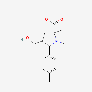 Methyl 4-(hydroxymethyl)-1,2-dimethyl-5-(4-methylphenyl)-2-pyrrolidinecarboxylate