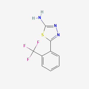 molecular formula C9H6F3N3S B3078686 5-(2-(三氟甲基)苯基)-1,3,4-噻二唑-2-胺 CAS No. 1052694-84-4