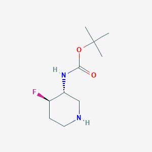 molecular formula C10H19FN2O2 B3078693 叔丁基 N-[(3R,4R)-4-氟哌啶-3-基]氨基甲酸酯 CAS No. 1052713-47-9