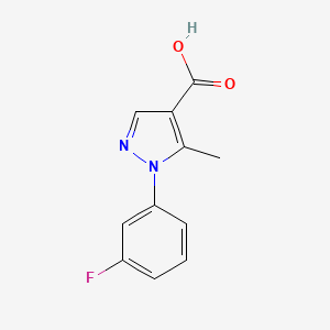molecular formula C11H9FN2O2 B3078705 1-(3-fluorophenyl)-5-methyl-1H-pyrazole-4-carboxylic acid CAS No. 1053154-62-3