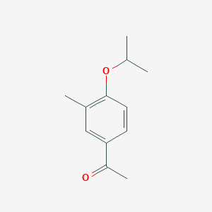 molecular formula C12H16O2 B3078726 1-[3-Methyl-4-(propan-2-yloxy)phenyl]ethan-1-one CAS No. 105321-55-9