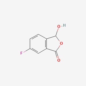 molecular formula C8H5FO3 B3078775 6-氟-3-羟基异苯并呋喃-1(3H)-酮 CAS No. 105398-58-1