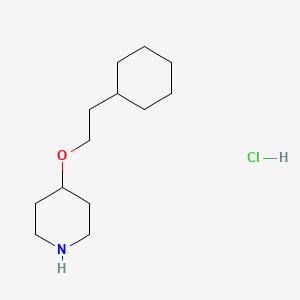 molecular formula C13H26ClNO B3078776 4-(2-Cyclohexylethoxy)piperidine hydrochloride CAS No. 1054481-38-7