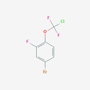 molecular formula C7H3BrClF3O B3078823 4-Bromo-1-[chloro(difluoro)-methoxy]-2-fluoro-benzene CAS No. 105529-59-7