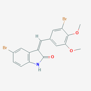 molecular formula C17H13Br2NO3 B307884 (3Z)-5-bromo-3-(3-bromo-4,5-dimethoxybenzylidene)-1,3-dihydro-2H-indol-2-one 