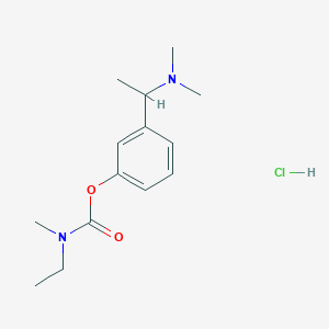 molecular formula C14H23ClN2O2 B3078866 氨基甲酸N-乙基-N-甲酯，3-[1-(二甲氨基)乙基]苯酯，盐酸盐 (1:1) CAS No. 105601-14-7