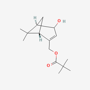 molecular formula C15H24O3 B3078872 Rel-((1S,5R)-4-hydroxy-6,6-dimethylbicyclo[3.1.1]hept-2-en-2-yl)methyl pivalate CAS No. 1056567-06-6