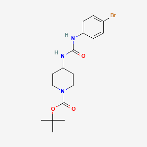 molecular formula C17H24BrN3O3 B3078878 tert-Butyl 4-[3-(4-bromophenyl)ureido]piperidine-1-carboxylate CAS No. 1056676-31-3