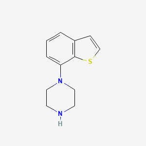 molecular formula C12H14N2S B3078889 1-(Benzo[b]thiophen-7-yl)piperazine CAS No. 105685-06-1