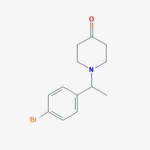 molecular formula C13H16BrNO B3078916 1-(1-(4-Bromophenyl)ethyl)piperidin-4-one CAS No. 1057261-83-2