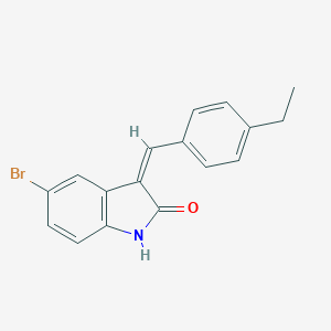 molecular formula C17H14BrNO B307893 5-bromo-3-(4-ethylbenzylidene)-1,3-dihydro-2H-indol-2-one 