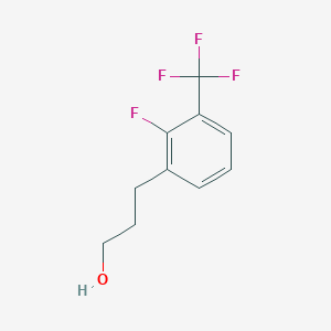 molecular formula C10H10F4O B3078947 3-[2-Fluoro-3-(trifluoromethyl)phenyl]propan-1-OL CAS No. 1057671-44-9