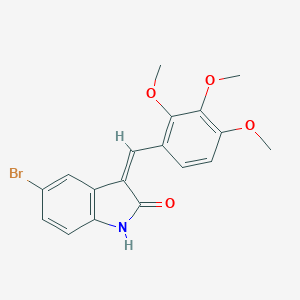 molecular formula C18H16BrNO4 B307896 (3Z)-5-bromo-3-(2,3,4-trimethoxybenzylidene)-1,3-dihydro-2H-indol-2-one 