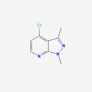 molecular formula C8H8ClN3 B3078962 4-chloro-1,3-dimethyl-1H-pyrazolo[3,4-b]pyridine CAS No. 1057672-77-1